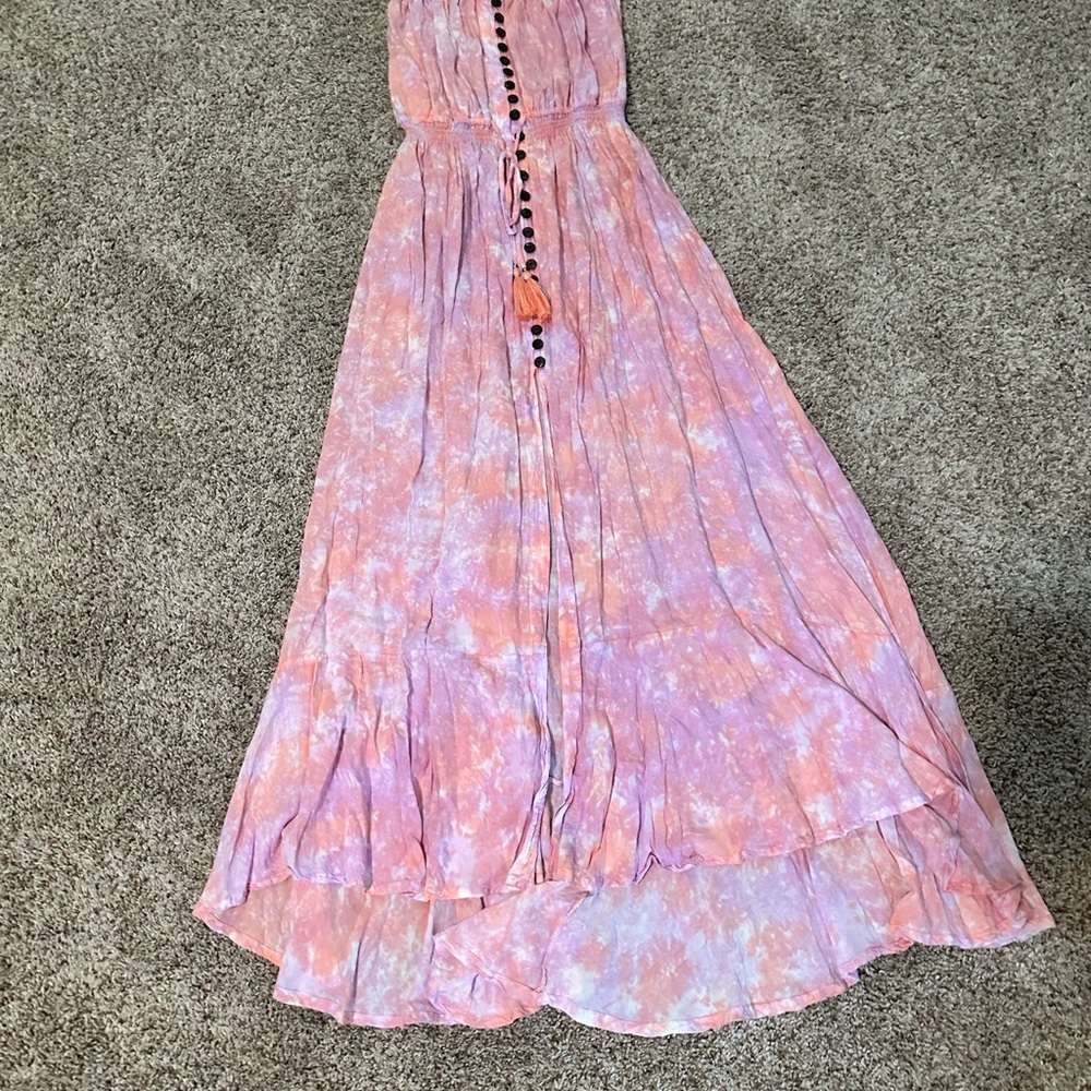 Tiare Hawaii Pink Tie-Dye Dress